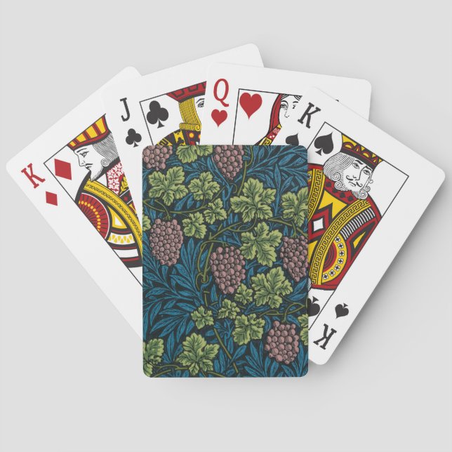  Grapevines with clusters of pink grapes  Playing Cards (Back)
