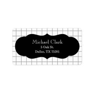 Graph Paper Customizable Address Labels