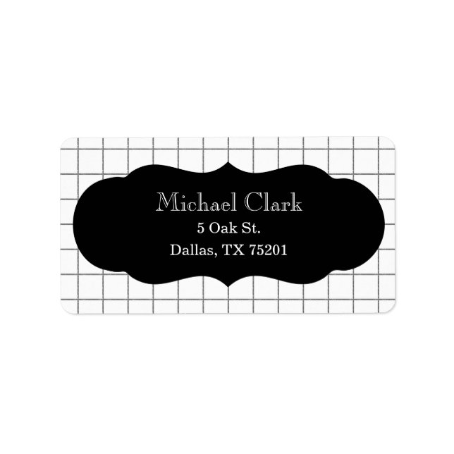 Graph Paper Customizable Address Labels (Front)