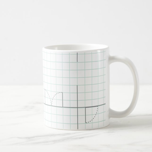 Graph Paper Design Coffee Mug (Right)