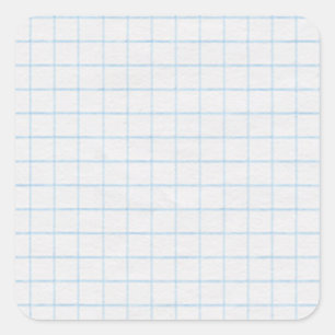 Graph Paper Square Sticker