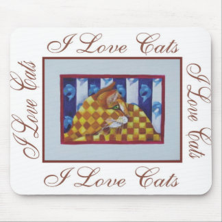 Graphic2i love cats mouse pad