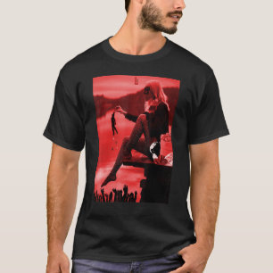 Graphic A Girl Arts Mask With Diamonds Red Forever T-Shirt