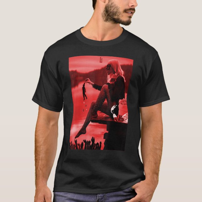 Graphic A Girl Arts Mask With Diamonds Red Forever T-Shirt (Front)