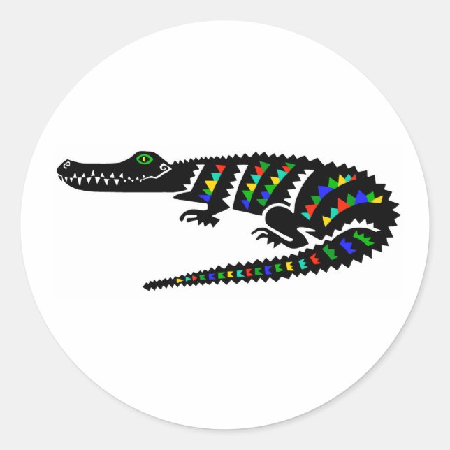 Graphic American CROCODILE  Conservation - Reptile Classic Round Sticker (Front)