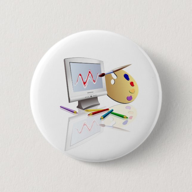 Graphic Art 2 Inch Round Button (Front)