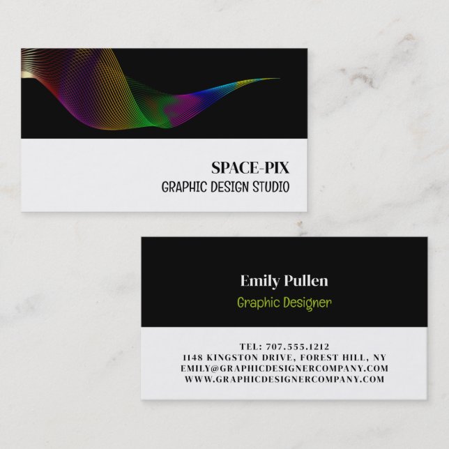 Graphic Art Design, Graphic Designer Business Card (Front/Back)