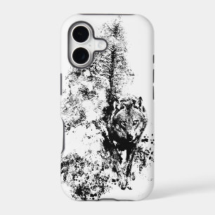 Graphic Art Grey Wolf Wildlife Animal Nature