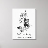 Graphic Art Grey Wolf Wildlife Kindness Quote