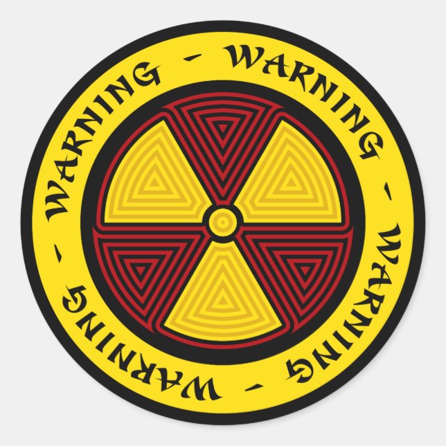Graphic Art Radiation Symbol Sticker (Front)