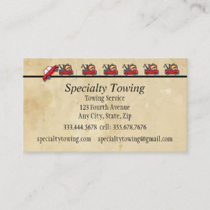 Graphic Art Towing Roadside Assistance Recovery Business Card
