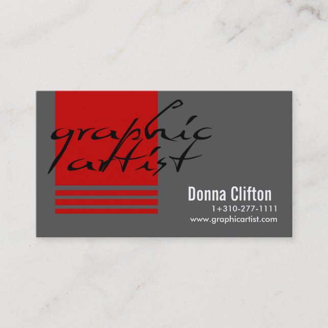 Graphic Artist Business Card (Front)