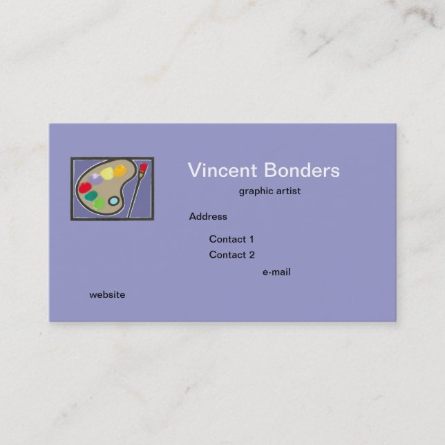 Graphic artist business card (Front)