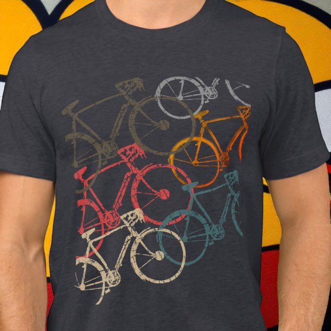 Graphic Bikes / Bicycles Black Heather Tri-Blend Shirt (Creator Uploaded)