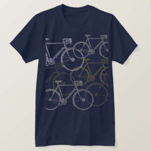 Graphic Bikes . Bicycles Blue T-Shirt