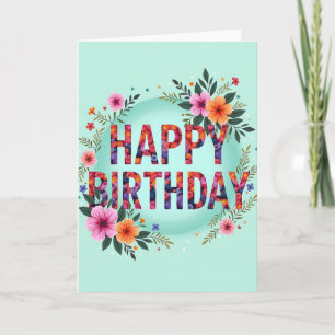 Graphic Birthday Wish Card