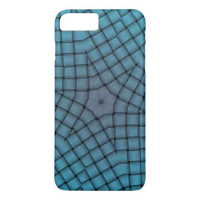 Graphic Blue Star Weave Pattern Case-Mate iPhone Case (Back)