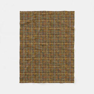 Graphic Burlap Woven Strings Grey Fleece Blanket