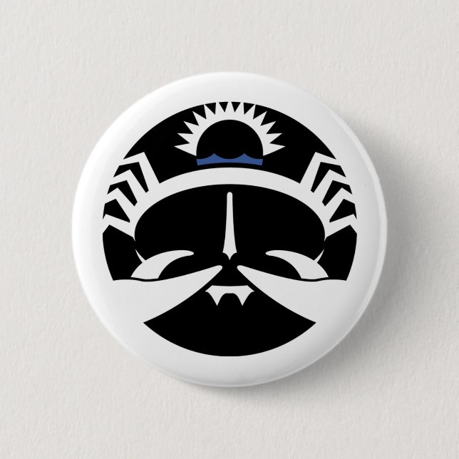 Graphic Cancer Crab 2 Inch Round Button (Front)