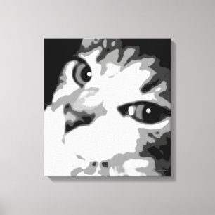 Graphic Cat on Canvas Print
