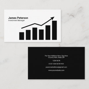Graphic Chart Increase White Business Card