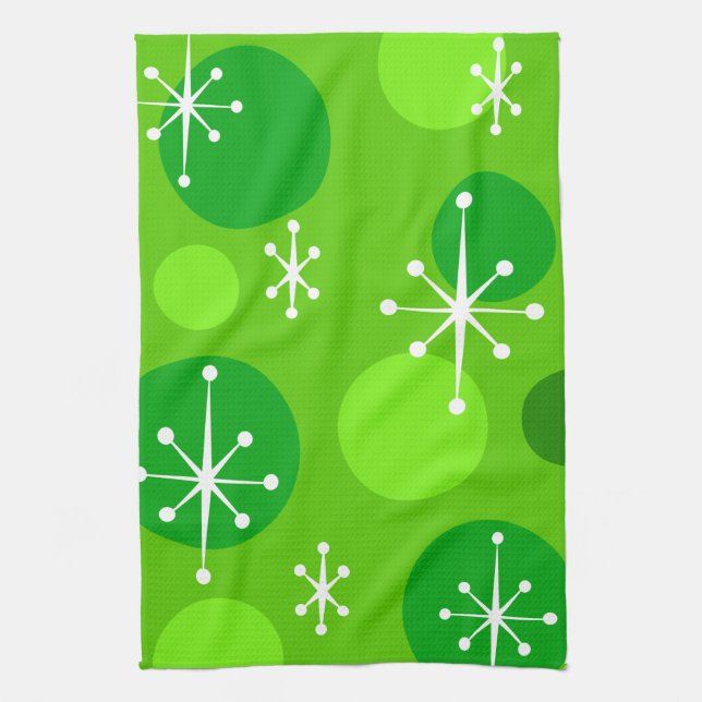 GRAPHIC CHRISTMAS HOLIDAY RETRO SNOWFLAKE PATTERN KITCHEN TOWEL (Vertical)