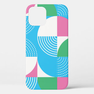 Graphic circles: vintage seamless motif. iPhone 12 case