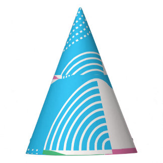 Graphic circles: vintage seamless motif. party hat