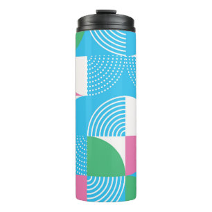 Graphic circles: vintage seamless motif. thermal tumbler