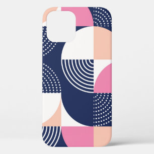 Graphic Circles Vintage Seamless Pattern iPhone 12 Case