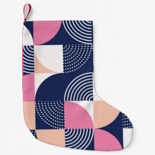 Graphic Circles Vintage Seamless Pattern Small Christmas Stocking