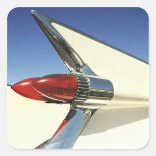 Graphic: Close-up of fin and taillight on Square Sticker