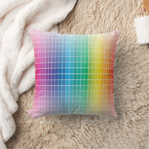 Graphic Colour Colour Table Spectrum Palette Ombre Throw Pillow