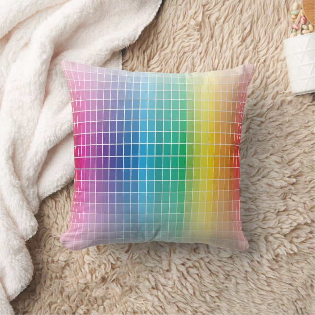 Graphic Colour Colour Table Spectrum Palette Ombre Throw Pillow (Blanket)