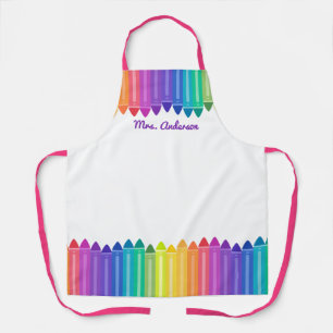 Graphic Crayons Personalize Apron
