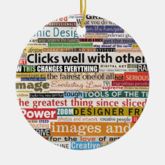 Graphic Design Ceramic Ornament