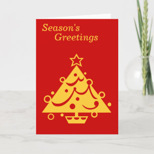 graphic design gold tree for minamalist christmas holiday card