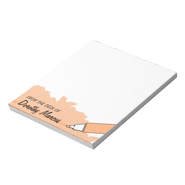 Graphic Design Marker Personalized Memo Notepad (Rotated)
