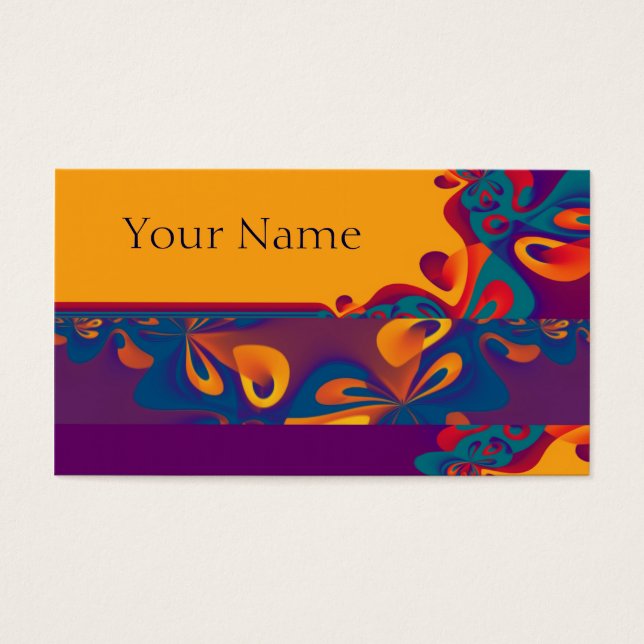 Graphic Design Pattern - violet orange + your text (Front)