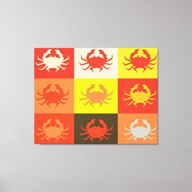 Graphic design Pop Art with Crabs 5 Canvas Print (Front)