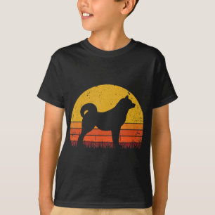 Graphic Design Shiba Inu Vintage Sunset   Birthday T-Shirt
