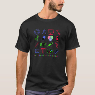 Graphic Design Tools With RGB Theme T-Shirt