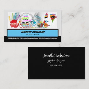 Graphic Designer Artwork Graphics Hand Face  Business Card