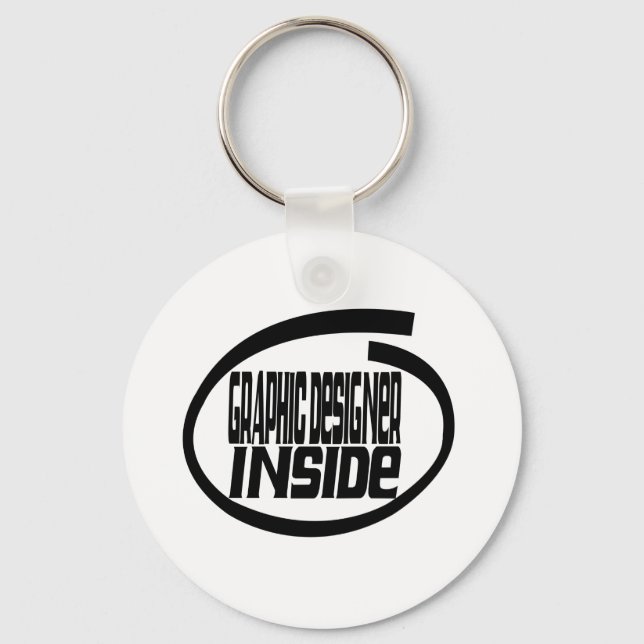 Graphic Designer Inside Keychain (Front)