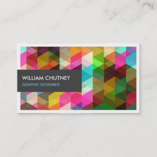 Graphic Designer Modern Colourful Abstract Pattern Business Card
