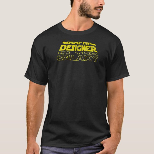 Graphic Designer  Space Backside T-Shirt (Front)