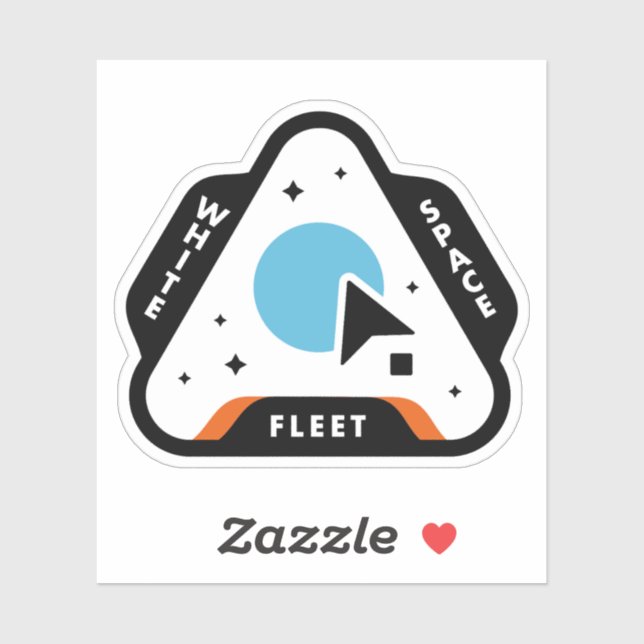 Graphic Designer White Space Fleet Sticker (Sheet)