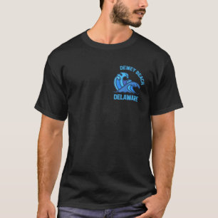 Graphic Dewey Beach Delaware Pocket Wave Souvenir T-Shirt