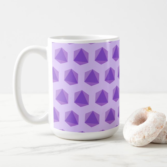 Graphic Dice Lavender Coffee Mug (With Donut)