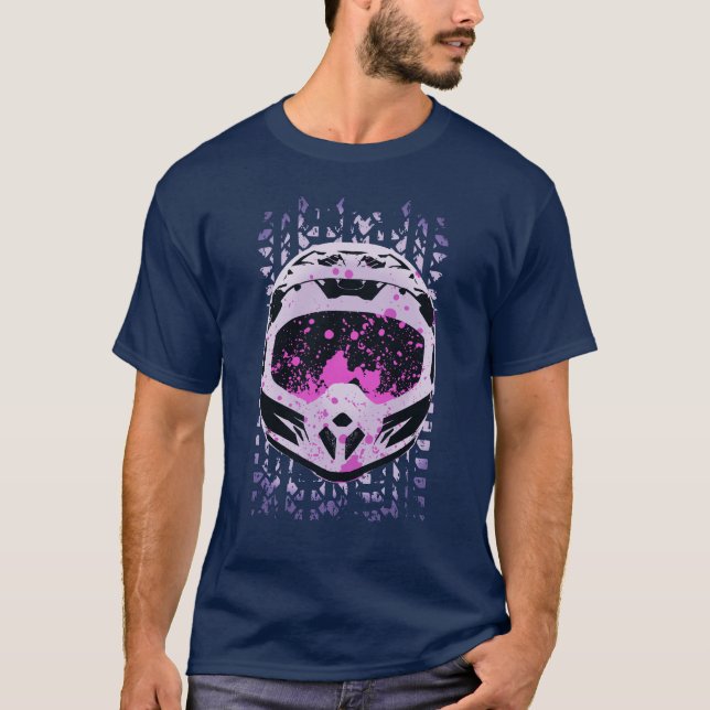 Graphic Dirt Bike Helmet T-Shirt (Front)